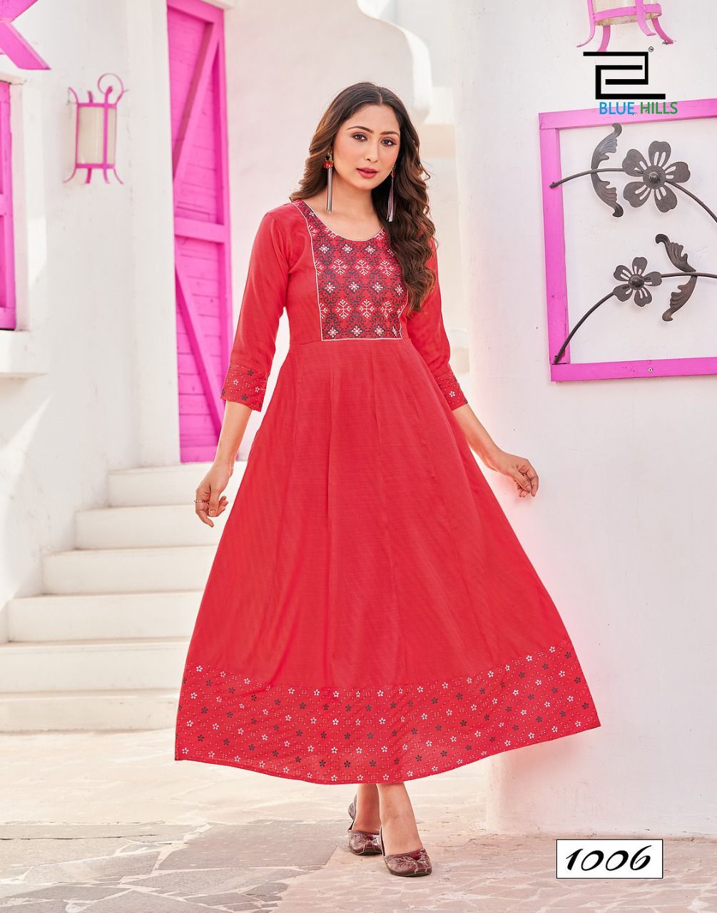 Blue Hills Bachelor 1 Heavy Latest Festive Wear Rayon Anarkali Kurti Collection